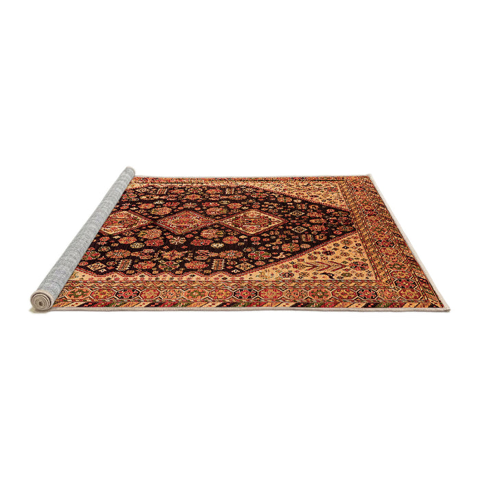 Sideview of Machine Washable Oriental Orange Industrial Area Rugs, wshurb2282org