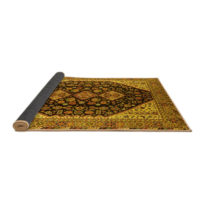 Sideview of Oriental Yellow Industrial Rug, urb2282yw