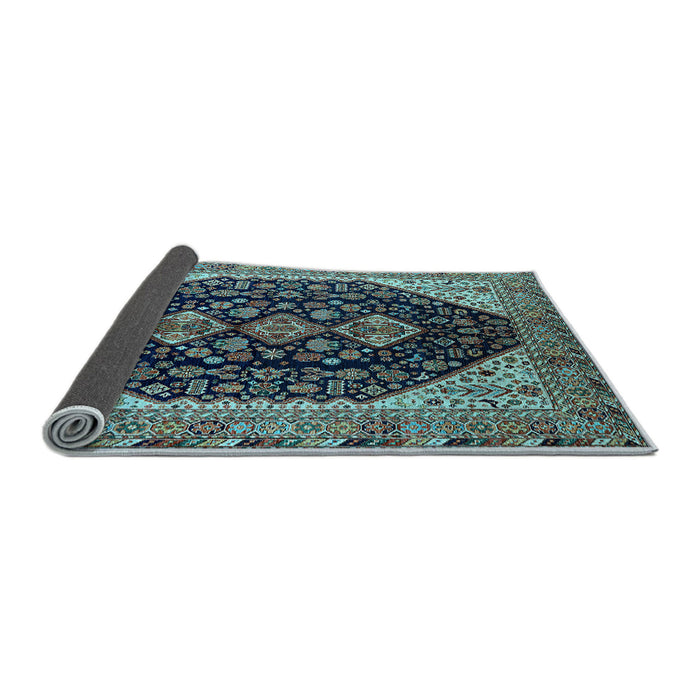 Sideview of Oriental Light Blue Industrial Rug, urb2282lblu