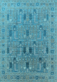 Oriental Light Blue Industrial Rug, urb2283lblu