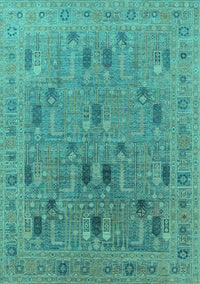 Oriental Turquoise Industrial Rug, urb2283turq