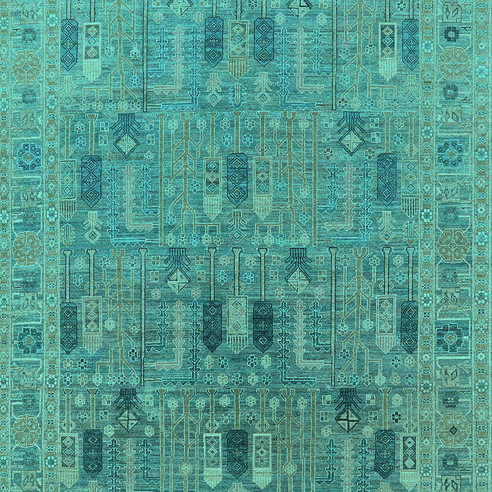 Oriental Turquoise Industrial Rug, urb2283turq
