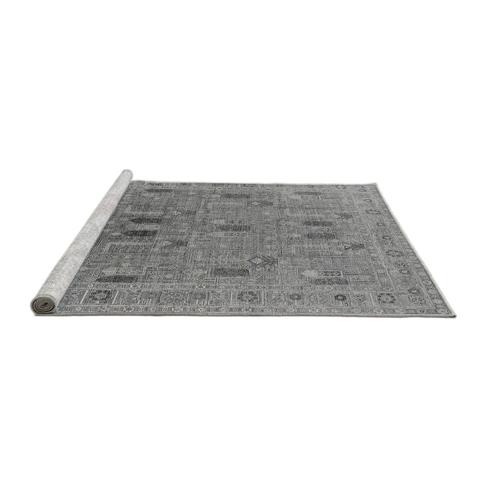 Sideview of Machine Washable Oriental Gray Industrial Rug, wshurb2283gry