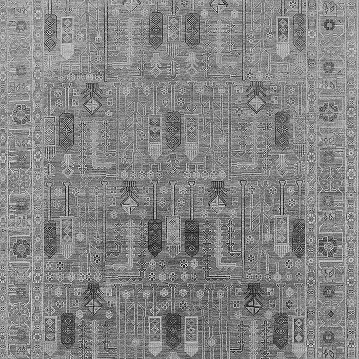 Machine Washable Oriental Gray Industrial Rug, wshurb2283gry