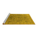 Sideview of Machine Washable Oriental Yellow Industrial Rug, wshurb2283yw