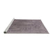 Sideview of Machine Washable Industrial Modern Silver Pink Rug, wshurb2284