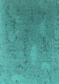 Oriental Turquoise Industrial Rug, urb2284turq