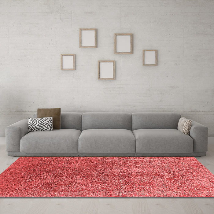 Industrial Red Washable Rugs