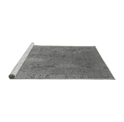 Sideview of Machine Washable Oriental Gray Industrial Rug, wshurb2284gry