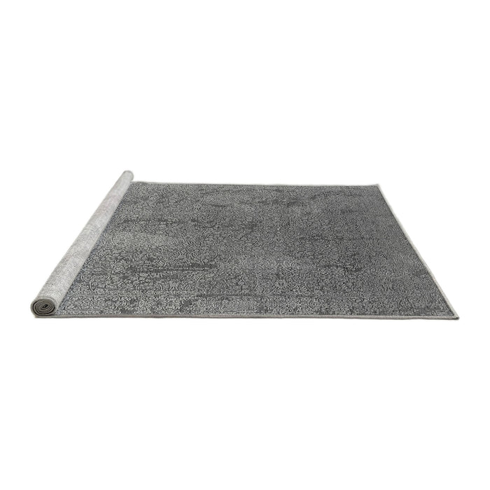 Sideview of Machine Washable Oriental Gray Industrial Rug, wshurb2284gry