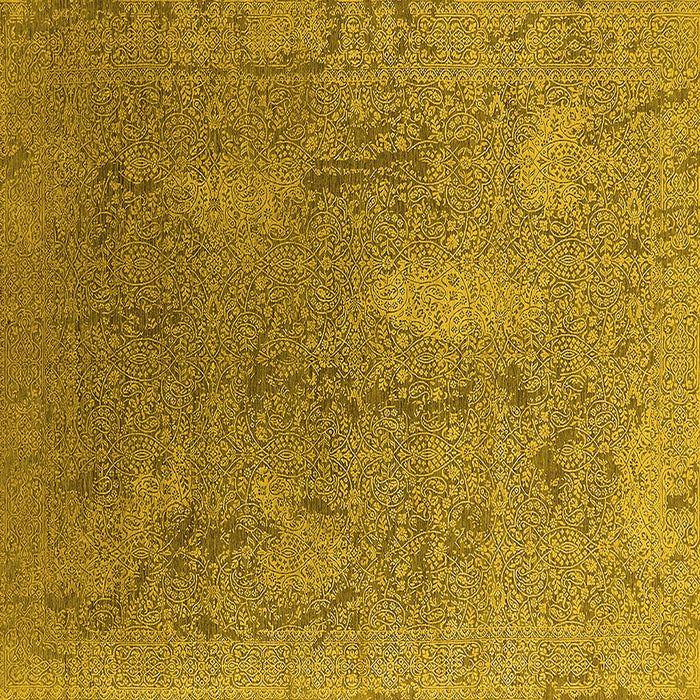 Square Oriental Yellow Industrial Rug, urb2284yw