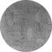 Round Oriental Gray Industrial Rug, urb2284gry