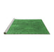 Sideview of Machine Washable Oriental Emerald Green Industrial Area Rugs, wshurb2284emgrn