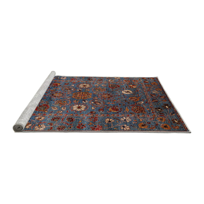 Sideview of Machine Washable Industrial Modern Vermilion Red Rug, wshurb2285