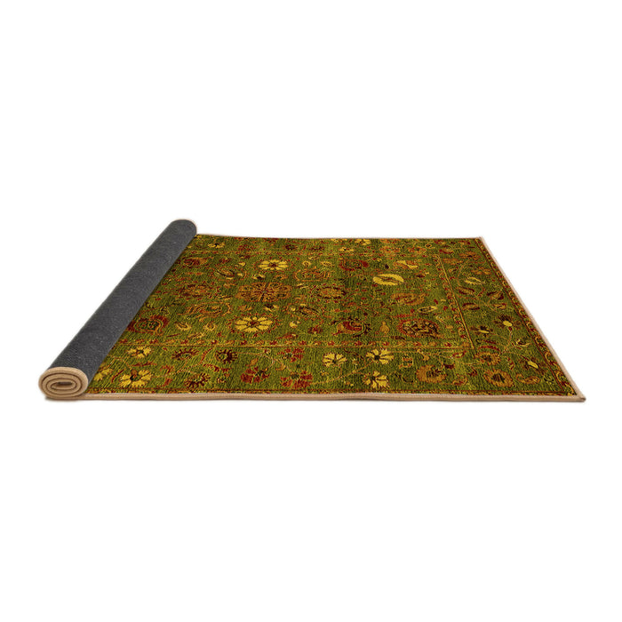 Sideview of Oriental Yellow Traditional Rug, urb2285yw