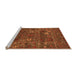 Sideview of Machine Washable Oriental Orange Traditional Area Rugs, wshurb2285org