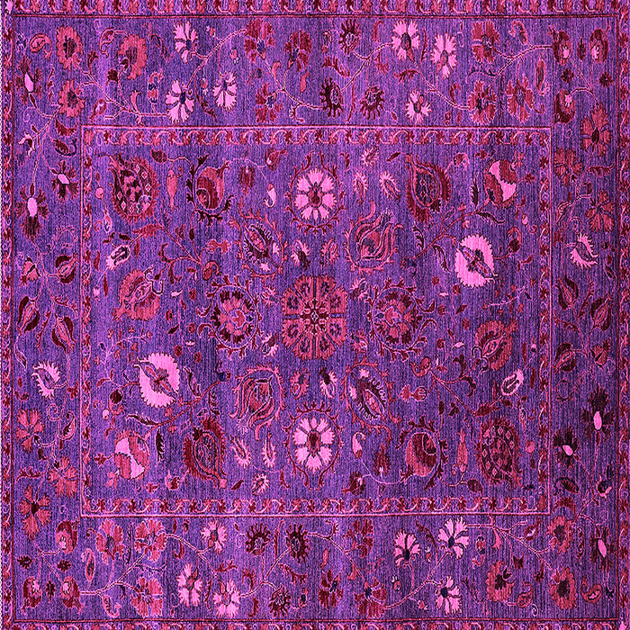 Square Machine Washable Oriental Pink Traditional Rug, wshurb2285pnk