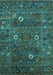 Oriental Turquoise Traditional Rug, urb2285turq