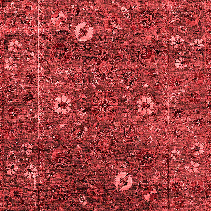 Machine Washable Oriental Red Traditional Rug, wshurb2285red
