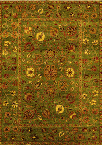 Oriental Yellow Traditional Rug, urb2285yw