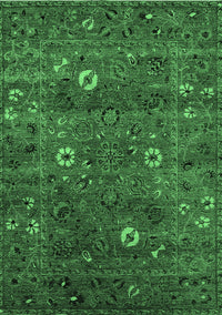 Oriental Emerald Green Traditional Rug, urb2285emgrn