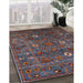 Machine Washable Industrial Modern Vermilion Red Rug in a Family Room, wshurb2285