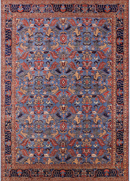 Mid-Century Modern Pink Oriental Rug, urb2286