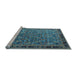 Sideview of Machine Washable Oriental Light Blue Traditional Rug, wshurb2286lblu