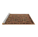 Sideview of Machine Washable Oriental Brown Traditional Rug, wshurb2286brn