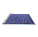 Sideview of Machine Washable Oriental Blue Traditional Rug, wshurb2286blu