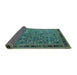 Sideview of Oriental Turquoise Traditional Rug, urb2286turq