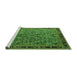 Sideview of Machine Washable Oriental Green Traditional Area Rugs, wshurb2286grn