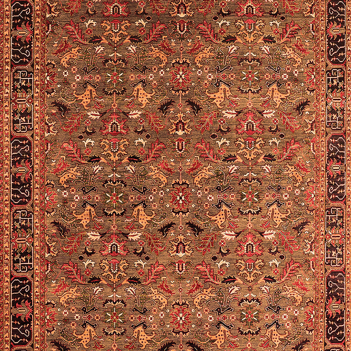 Oriental Orange Traditional Rug, urb2286org