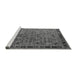 Sideview of Machine Washable Oriental Gray Traditional Rug, wshurb2286gry