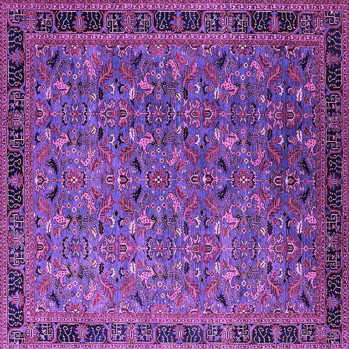 Square Oriental Purple Traditional Rug, urb2286pur