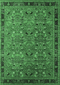 Oriental Emerald Green Traditional Rug, urb2286emgrn