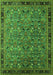 Oriental Green Traditional Rug, urb2286grn