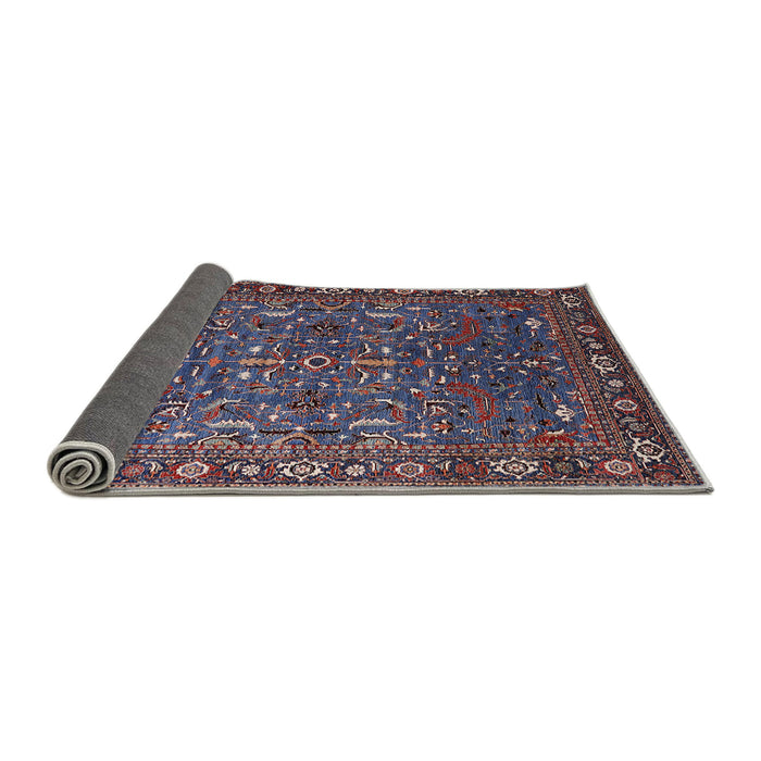 Sideview of Mid-Century Modern Purple Lily Purple Oriental Rug, urb2287