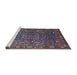 Sideview of Machine Washable Industrial Modern Purple Lily Purple Rug, wshurb2287