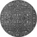 Round Oriental Gray Traditional Rug, urb2287gry