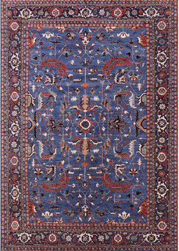 Mid-Century Modern Purple Lily Purple Oriental Rug, urb2287