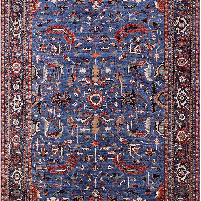 Mid-Century Modern Purple Lily Purple Oriental Rug, urb2287