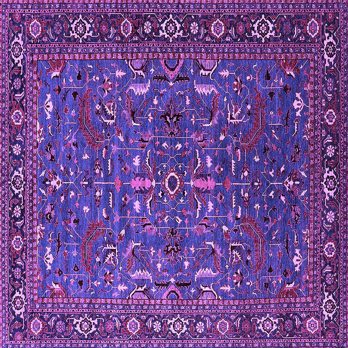 Square Oriental Purple Traditional Rug, urb2287pur