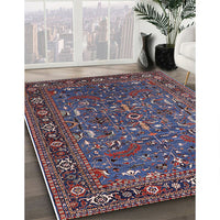 Mid-Century Modern Purple Lily Purple Oriental Rug, urb2287