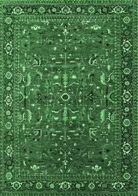 Oriental Emerald Green Traditional Rug, urb2287emgrn