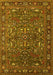 Oriental Yellow Traditional Rug, urb2287yw