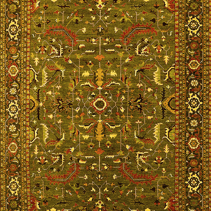 Oriental Yellow Traditional Rug, urb2287yw