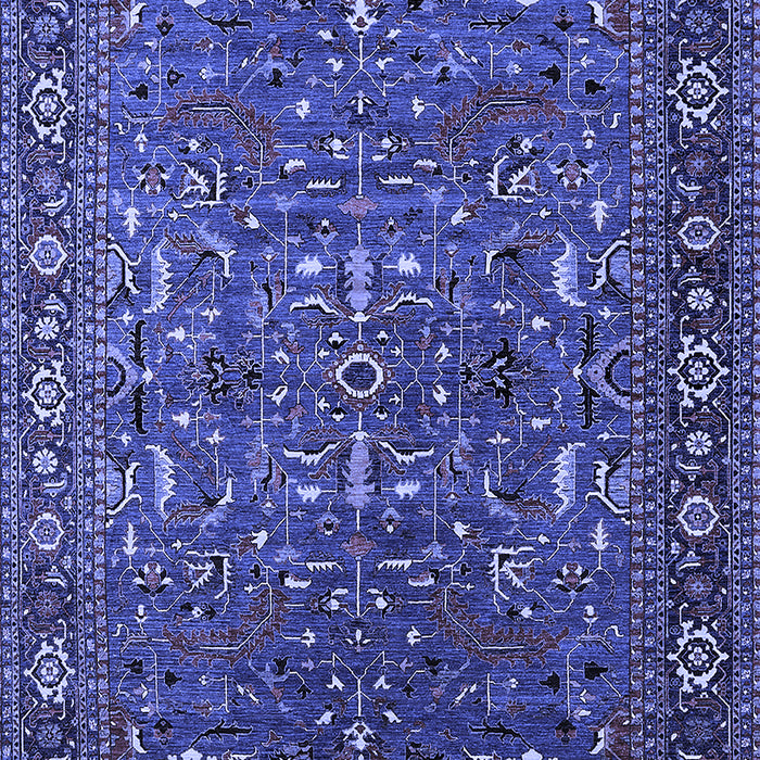 Machine Washable Oriental Blue Traditional Rug, wshurb2287blu