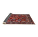 Sideview of Mid-Century Modern Cranberry Red Oriental Rug, urb2288