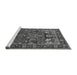 Sideview of Machine Washable Oriental Gray Industrial Rug, wshurb2288gry